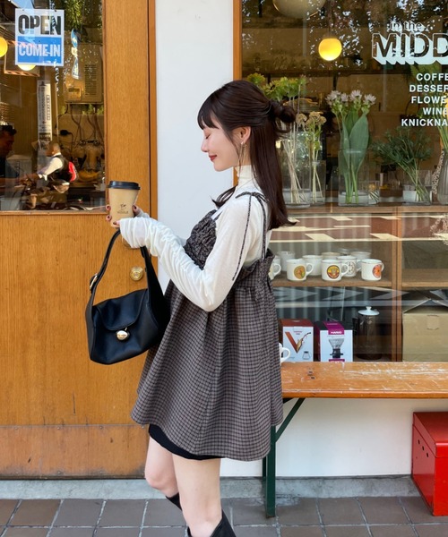 シャーリングデザインキャミチュニック（チュニック）｜hinari（ヒナリ