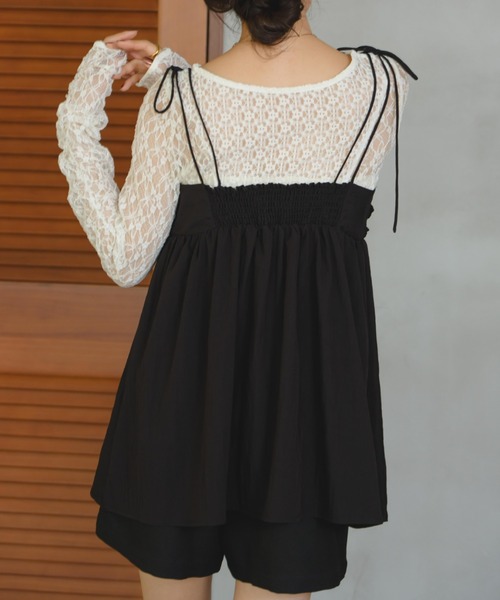 【8/31まで】hinari ♡ シャーリングデザインキャミチュニック シャーリングデザインキャミチュニック（チュニック）｜hinari（ヒナリ