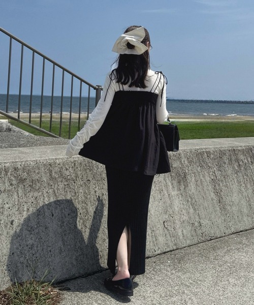 シャーリングデザインキャミチュニック（チュニック）｜hinari（ヒナリ