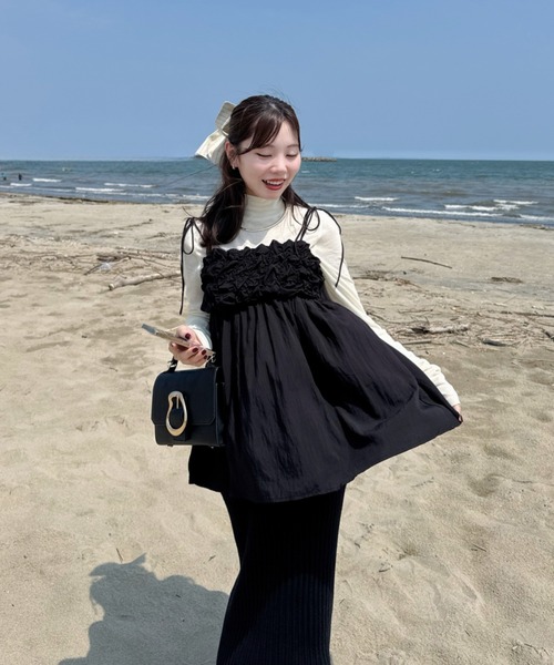 シャーリングデザインキャミチュニック（チュニック）｜hinari（ヒナリ