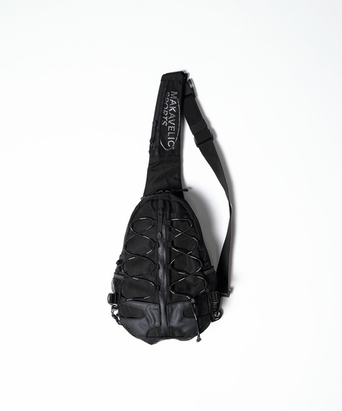 MAKAVELIC（マキャベリック）の「Cocoon 5 Body Bag（ショルダーバッグ・メンズ・ブラック/ブラック×ベージュ・ONESIZE）」の4枚目の写真