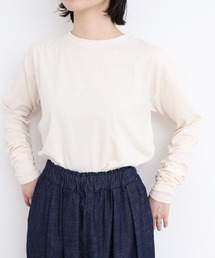 カラフルネップ天竺 くしゅ袖Tシャツ