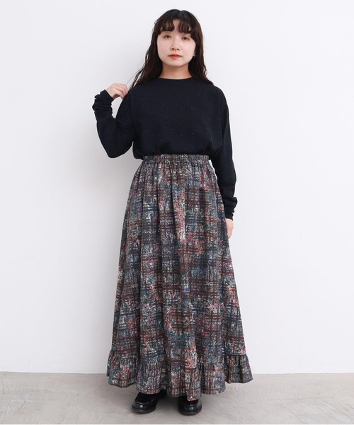 l'atelier du savon（アトリエドサボン）の「カラフルネップ天竺　くしゅ袖Tシャツ（Tシャツ/カットソー・レディース・ブラック/イエロー/オフホワイト・FREE）」の22枚目の写真