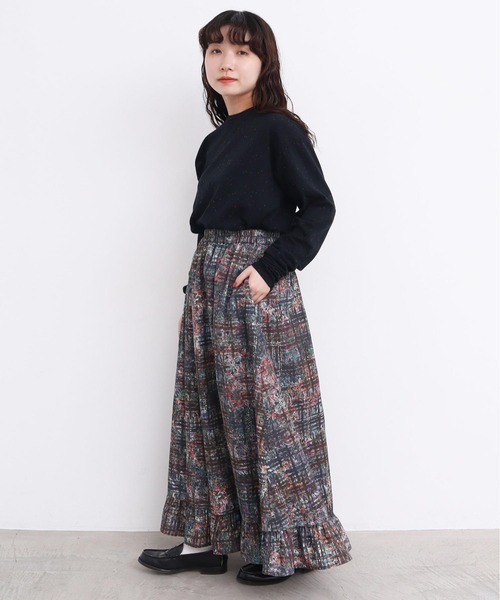 l'atelier du savon（アトリエドサボン）の「カラフルネップ天竺　くしゅ袖Tシャツ（Tシャツ/カットソー・レディース・ブラック/イエロー/オフホワイト・FREE）」の20枚目の写真