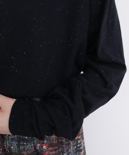 l'atelier du savon（アトリエドサボン）の「カラフルネップ天竺　くしゅ袖Tシャツ（Tシャツ/カットソー・レディース・ブラック/イエロー/オフホワイト・FREE）」の10枚目の写真