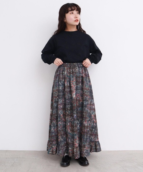 l'atelier du savon（アトリエドサボン）の「カラフルネップ天竺　くしゅ袖Tシャツ（Tシャツ/カットソー・レディース・ブラック/イエロー/オフホワイト・FREE）」の21枚目の写真