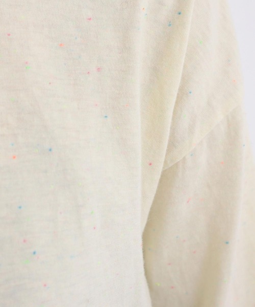 l'atelier du savon（アトリエドサボン）の「カラフルネップ天竺　くしゅ袖Tシャツ（Tシャツ/カットソー・レディース・ブラック/イエロー/オフホワイト・FREE）」の9枚目の写真