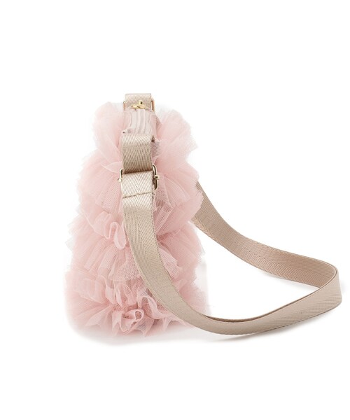 SHOO・LA・RUE（シューラルー）の「チュールフリルポシェット（ショルダーバッグ・キッズ・ピンク/ライトブルー・00）」の5枚目の写真