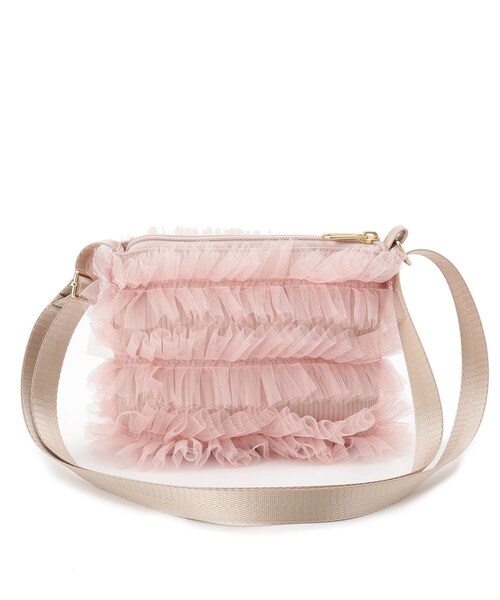 SHOO・LA・RUE（シューラルー）の「チュールフリルポシェット（ショルダーバッグ・キッズ・ピンク/ライトブルー・00）」の6枚目の写真