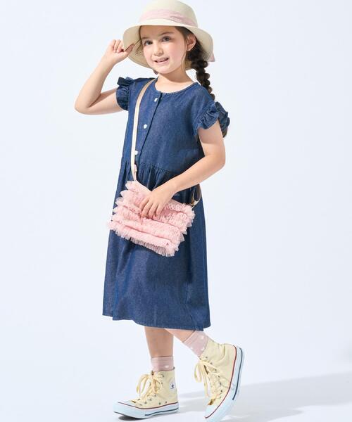 SHOO・LA・RUE（シューラルー）の「チュールフリルポシェット（ショルダーバッグ・キッズ・ピンク/ライトブルー・00）」の11枚目の写真