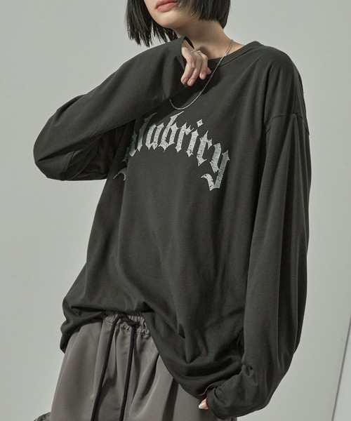 Alfred Alex(アルフレッドアレックス)の「【Alfred Alex】2WAYリバーシブル ヴィンテージライク ビッグプリント/ボーダーロンT(Tシャツ/カットソー・メンズ・スミクロ/ブラック系/ブラック系1/ワイン・L/M)」の20枚目の写真