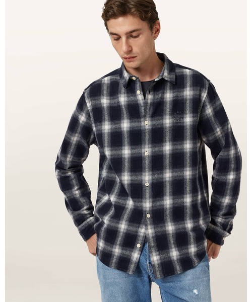 ALLSAINTS(オールセインツ)の「HAVEN CHECK LONG SLEEVE SHIRT | HAVEN チェック 長袖 シャツ(シャツ/ブラウス・メンズ・ブルー系その他・S/M/L/XS)」の3枚目の写真