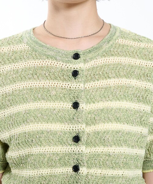 やまちゃん様 C6472 ボーダーパフスリーブ×カーキコーデ ボーダーパフスリーブ×カーキコーデ（sold out） | FITTING LOG