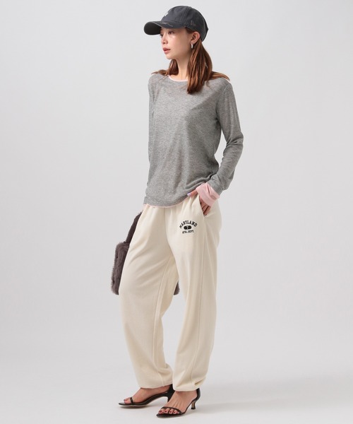 BAYFLOW（ベイフロー）の「[切り替えカラーがアクセント]フェイクレイヤードロンT（Tシャツ/カットソー・レディース・オフホワイト/グレー/ブラック・FREE）」の13枚目の写真