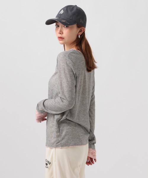 BAYFLOW（ベイフロー）の「[切り替えカラーがアクセント]フェイクレイヤードロンT（Tシャツ/カットソー・レディース・オフホワイト/グレー/ブラック・FREE）」の17枚目の写真