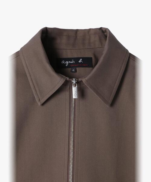 agnes b.（アニエスベー）の「メンズ コットン 長袖 ジップアップジャケット ”Chet”（ブルゾン・メンズ・グレー系その他・2/1）」の3枚目の写真