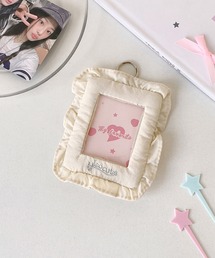 Auntie Rosa（アンティローザ）の「推し活トレカホルダー/フリルフレームカードホルダーキーホルダー/トレカケース（カードケース）」