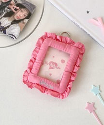 LYEON（リヨン）の「推し活トレカホルダー/フリルフレームカードホルダーキーホルダー/トレカケース（カードケース）」