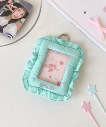 Auntie Rosa（アンティローザ）の「推し活トレカホルダー/フリルフレームカードホルダーキーホルダー/トレカケース（カードケース）」