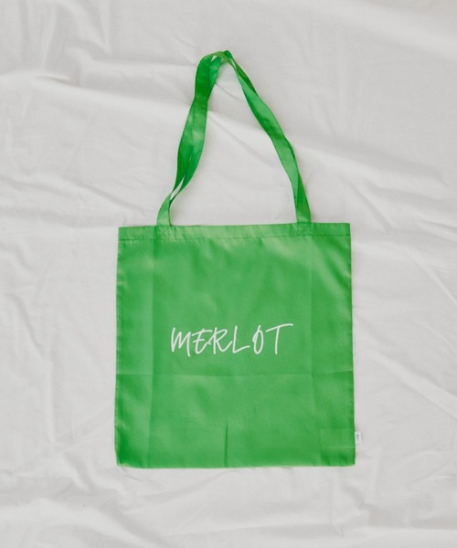 MERLOT(メルロー)の「MERLOTオリジナルロゴトートバッグ/エコバッグ(トートバッグ・レディース・ブルー/グリーン/オレンジ・FREE)」の6枚目の写真