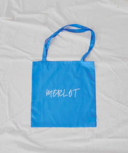MERLOT(メルロー)の「MERLOTオリジナルロゴトートバッグ/エコバッグ(トートバッグ・レディース・ブルー/グリーン/オレンジ・FREE)」の7枚目の写真