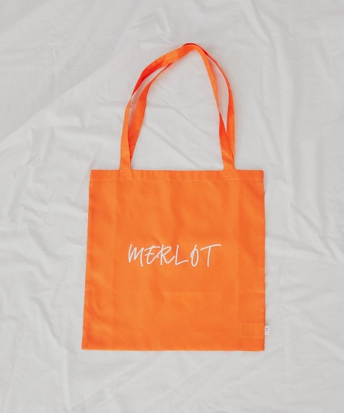 MERLOT(メルロー)の「MERLOTオリジナルロゴトートバッグ/エコバッグ(トートバッグ・レディース・ブルー/グリーン/オレンジ・FREE)」の5枚目の写真