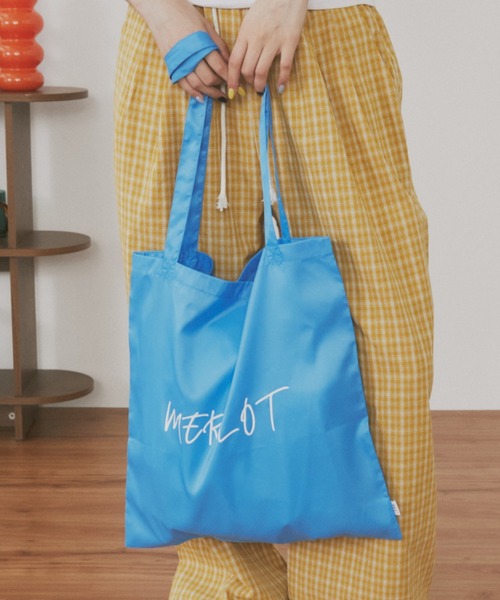 MERLOT(メルロー)の「MERLOTオリジナルロゴトートバッグ/エコバッグ(トートバッグ・レディース・ブルー/グリーン/オレンジ・FREE)」の12枚目の写真