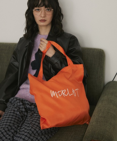 MERLOT(メルロー)の「MERLOTオリジナルロゴトートバッグ/エコバッグ(トートバッグ・レディース・ブルー/グリーン/オレンジ・FREE)」の18枚目の写真