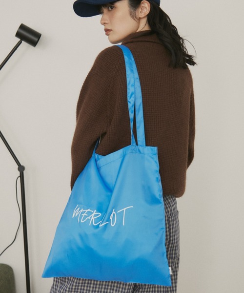 MERLOT(メルロー)の「MERLOTオリジナルロゴトートバッグ/エコバッグ(トートバッグ・レディース・ブルー/グリーン/オレンジ・FREE)」の17枚目の写真
