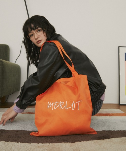 MERLOT(メルロー)の「MERLOTオリジナルロゴトートバッグ/エコバッグ(トートバッグ・レディース・ブルー/グリーン/オレンジ・FREE)」の22枚目の写真