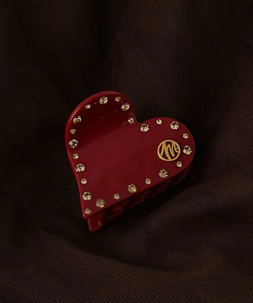 Spring〜mimosa バレッタ　heart HAIR CLIP / HEART×STONE（バレッタ/ヘアクリップ）｜muku（ムク）の