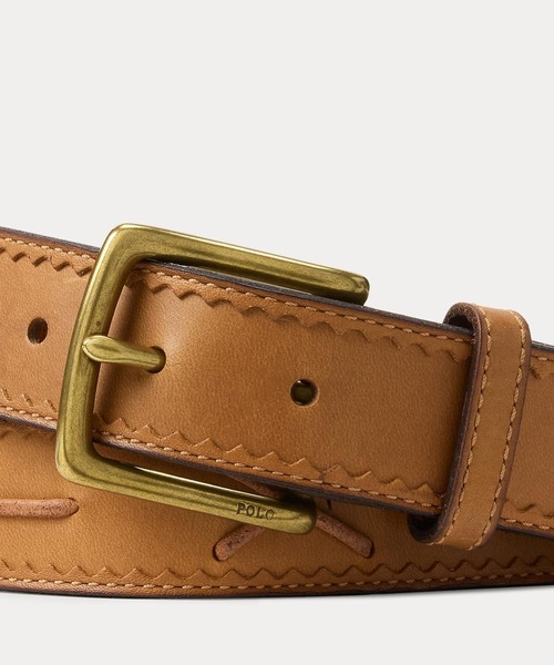 セール】レーシングディテール レザー ベルト（ベルト）｜POLO RALPH