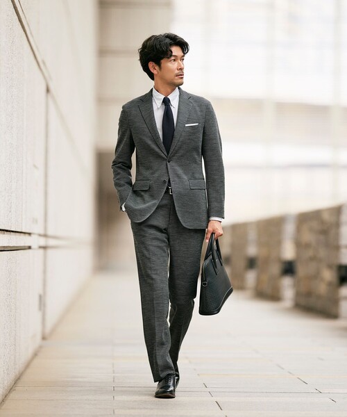 Paul Stuart(ポールスチュアート)の「【Nikkei magazine掲載】【STUART'S TRAVELER】ミニチェックプリント ストレッチシャツ(シャツ/ブラウス・メンズ・グレー/ベージュ系その他5/ネイビー・M/S/L/XL)」の5枚目の写真