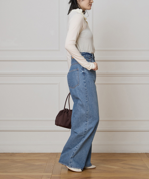 IENA LA BOUCLE（イエナラブークル）の「《追加》IENA LA BOUCLE フリルヘンリーネックカットソー（Tシャツ/カットソー・レディース・ホワイト/グレー・FREE）」の15枚目の写真