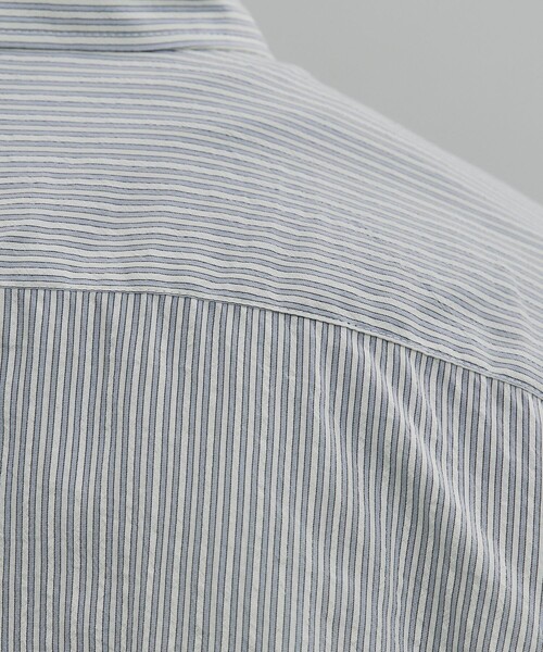 UNITED TOKYO（ユナイテッドトウキョウ）の「【岐阜産シルク使用】SILK CUPRA STRIPE ロングスリーブシャツ（シャツ/ブラウス・メンズ・サックスブルー/オフホワイト・2/1）」の5枚目の写真