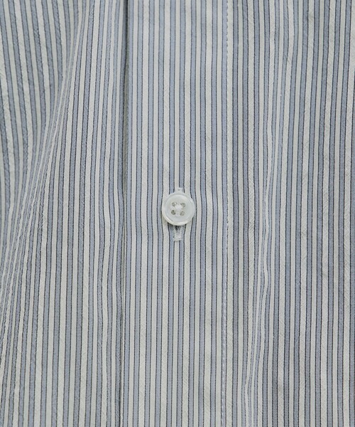 UNITED TOKYO（ユナイテッドトウキョウ）の「【岐阜産シルク使用】SILK CUPRA STRIPE ロングスリーブシャツ（シャツ/ブラウス・メンズ・サックスブルー/オフホワイト・2/1）」の6枚目の写真