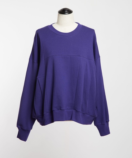 gomme（ゴム）の「40/-コーマ裏毛　ＳタックＴ（Tシャツ/カットソー・レディース・ブラック/パープル/チャコールグレー・MEDIUM）」の7枚目の写真