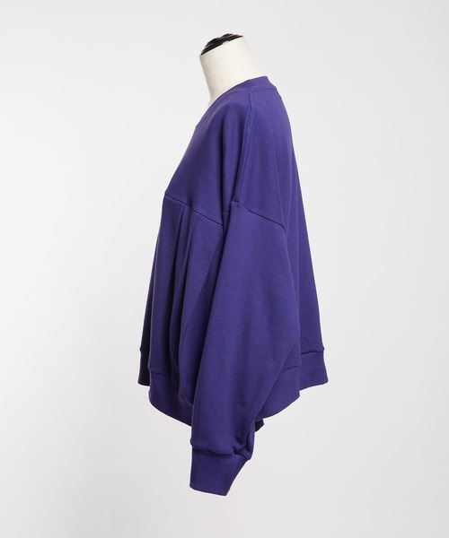 gomme（ゴム）の「40/-コーマ裏毛　ＳタックＴ（Tシャツ/カットソー・レディース・ブラック/パープル/チャコールグレー・MEDIUM）」の8枚目の写真