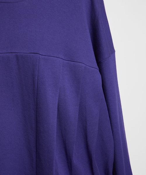 gomme（ゴム）の「40/-コーマ裏毛　ＳタックＴ（Tシャツ/カットソー・レディース・ブラック/パープル/チャコールグレー・MEDIUM）」の10枚目の写真