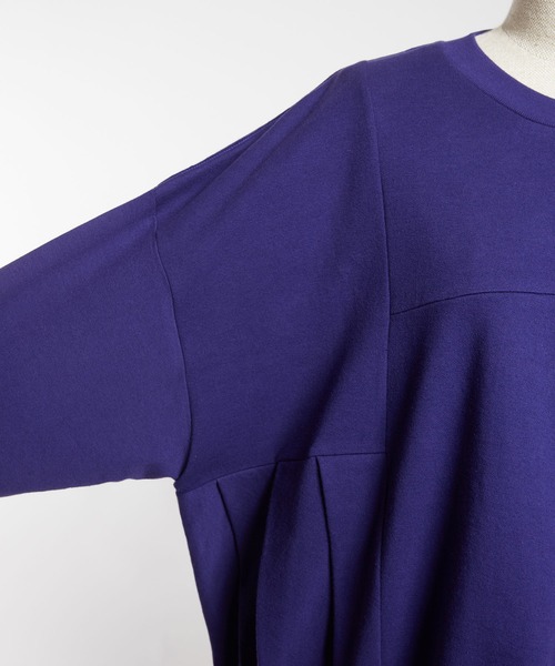 gomme（ゴム）の「40/-コーマ裏毛　ＳタックＴ（Tシャツ/カットソー・レディース・ブラック/パープル/チャコールグレー・MEDIUM）」の13枚目の写真