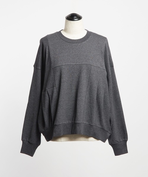 gomme（ゴム）の「40/-コーマ裏毛　ＳタックＴ（Tシャツ/カットソー・レディース・ブラック/パープル/チャコールグレー・MEDIUM）」の15枚目の写真