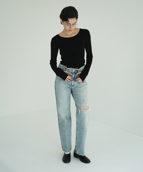 CRASH DENIM PANTS（デニムパンツ）｜CLANE（クラネ）の