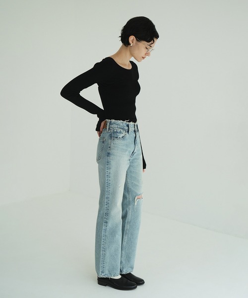 CRASH DENIM PANTS（デニムパンツ）｜CLANE（クラネ）のファッション
