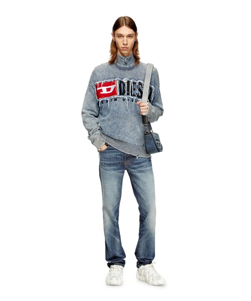 メンズ インディゴ プルオーバーニット K-FRONZI（ニット