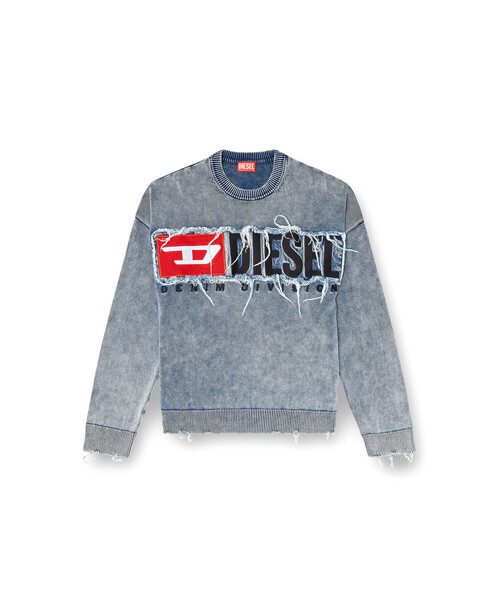 メンズ インディゴ プルオーバーニット K-FRONZI（ニット/セーター