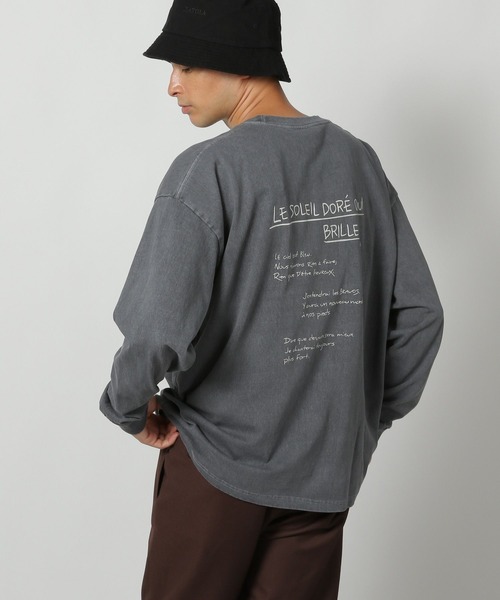 LAKOLE(ラコレ)の「ピグメントバックロゴ長袖T / 593312(Tシャツ/カットソー・メンズ・アイボリー/チャコール/パープル・MEDIUM/LARGE)」の22枚目の写真