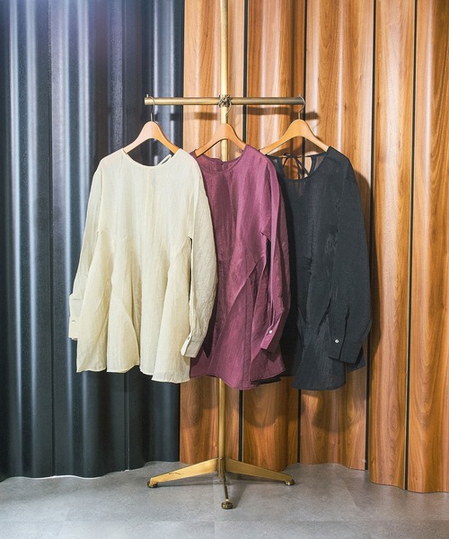 ROSE BUD(ローズバッド)の「BACK RIBBON BLOUSE(シャツ/ブラウス・レディース・ベージュ/バーガンディー/ブラック・ONE SIZE)」の19枚目の写真