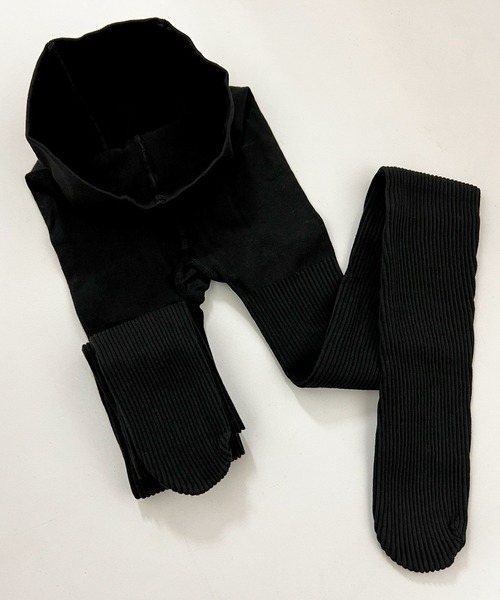 Blanc de Blue（ブランドブルー）の「リブ細身美脚タイツ（タイツ/ストッキング・レディース・グレー/ブラック/グレイッシュベージュ/ベージュ/ダークグレー/ダークブラウン/ホワイト/ライトグレー・FREE）」の9枚目の写真