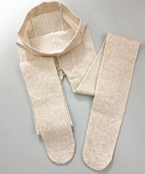 Blanc de Blue（ブランドブルー）の「リブ細身美脚タイツ（タイツ/ストッキング・レディース・グレー/ブラック/グレイッシュベージュ/ベージュ/ダークグレー/ダークブラウン/ホワイト/ライトグレー・FREE）」の16枚目の写真