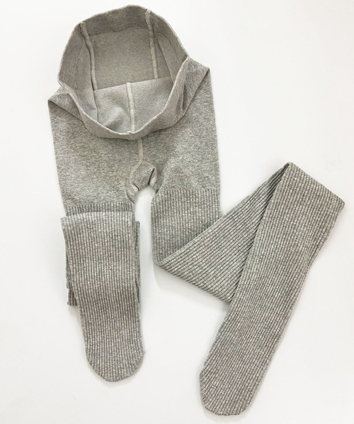 Blanc de Blue（ブランドブルー）の「リブ細身美脚タイツ（タイツ/ストッキング・レディース・グレー/ブラック/グレイッシュベージュ/ベージュ/ダークグレー/ダークブラウン/ホワイト/ライトグレー・FREE）」の19枚目の写真